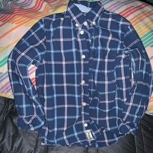 Blue Plaid Button Down Shirt